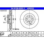 Bremsscheibe Fiat P. Doblo 1.3-2.0 D 10 | 24.0128-0253.1