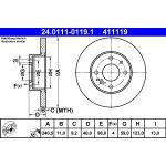 Bremsscheibe Fiat S. 500/Panda 07 | 24.0111-0119.1