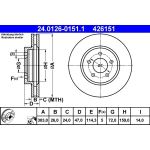 Bremsscheibe Ford P. Maverick 2.0-3.0 V6 24V 01-07 | 24.0126-0151.1