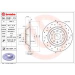 Bremsscheibe HA Brembo Xtra | AUDI A3,Q3,TT,SKODA,SEAT,VW 11 | 08.C501.1X