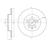 Bremsscheibe HA | FORD Focus,C-Max,VOLVO S40 03 | 800-686C