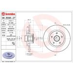 Bremsscheibe HA mit Radlager | MERCEDES Citan RENAULT Kangoo 08 | 08.B395.27