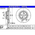 Bremsscheibe Honda P. Accord 2.0-2.4 08-15 | 24.0132-0172.1