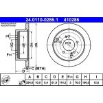 Bremsscheibe Hyundai T. Ix35 10-/Santa Fe 01 | 24.0110-0286.1