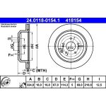 Bremsscheibe Hyundai T. Ix55 3.0-3.8 08 | 24.0118-0154.1