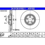 Bremsscheibe Jaguar P. S-Type/Xj 00-09 | 24.0130-0182.1