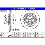 Bremsscheibe Jaguar T. Xf/Xj 2.0-5.0 08 | 24.0120-0238.1