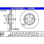 Bremsscheibe Kia P. Sportage 2.0-2.7 4Wd 04 | 24.0128-0280.1