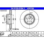 Bremsscheibe Land Rover P. Range Rover 02-12 | 24.0130-0184.1