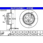 Bremsscheibe Land Rover P. Range Rover 3.0-3.6D/4.2-4.4 4X4 02-12 | 24.0112-0168.1