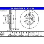 Bremsscheibe Mazda S. 6 08 | 24.0125-0188.1