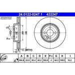 Bremsscheibe Mini P. Cooper 06-15 | 24.0122-0247.1