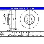 Bremsscheibe Nissan P. Almera/Primera/X-Trail 1.6-2.5 00 | 24.0128-0140.1