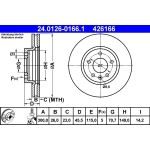 Bremsscheibe Opel P. Astra 09- Ko A 16 Zoll | 24.0126-0166.1