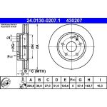 Bremsscheibe Opel P. Insignia 1.4-2.0 Cdti 08 | 24.0130-0207.1