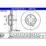 Bremsscheibe Opel P. Speedster/Vectra 1.6-2.6 95 | 24.0125-0119.1