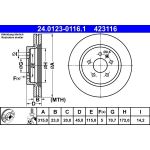 Bremsscheibe Opel T. Zafira 1.6-2.0 Cdti 11 | 24.0123-0116.1