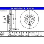 Bremsscheibe Peugeot P. 407/607 04 | 24.0130-0181.1