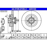 Bremsscheibe Peugeot T. 307/C4 Mit Lager | 24.0109-0100.2