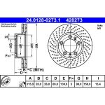 Bremsscheibe Porsche P. Boxster/Cayman 2.7 12- Le | 24.0128-0273.1