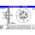 Bremsscheibe Porsche P. Panamera 3.0-4.8 09-13 Pr | 24.0136-0127.1