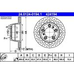 Bremsscheibe Porsche T. Boxster 3.2-3.4 99-11 | 24.0124-0194.1