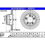 Bremsscheibe Porsche T. Boxster/Cayman 2.0-3.4 06 | 24.0120-0212.1