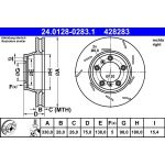 Bremsscheibe Porsche T. Panamera 3.0-4.8 09-16 Pr | 24.0128-0283.1