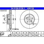 Bremsscheibe Toyota P. Avensis 1.6-2.0 03-08 | 24.0126-0139.1