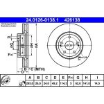 Bremsscheibe Toyota P. Avensis/Corolla 1.6-2.2 D-4D 04-09 | 24.0126-0138.1