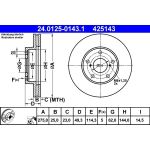 Bremsscheibe Toyota P. Rav4 1.8-2.4 4Wd 00-05 | 24.0125-0143.1