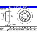 Bremsscheibe Toyota T. Land Cruiser 2.7-4.0 02 | 24.0118-0709.1