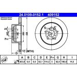 Bremsscheibe Toyota T. Rav 4 1.8-2.0 00-05 | 24.0109-0152.1