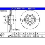 Bremsscheibe Volvo P. Xc90 2.5-4.4 02-14 | 24.0130-0116.1