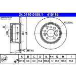 Bremsscheibe Volvo T. 240/260/740/760/940 74-96 | 24.0110-0189.1