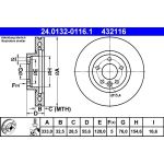 Bremsscheibe Vw P. Multivan/T5 03-15 | 24.0132-0116.1