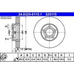 Bremsscheibe Vw P. Passat 1.6-2.8 96-05 Power Disc | 24.0325-0115.1