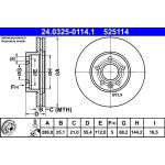 Bremsscheibe Vw P. Sharan 1.8-2.8 95-10 Power Disc | 24.0325-0114.1