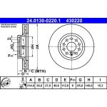 Bremsscheibe Vw P. Sharan/Tiguan 1.4-2.0 10 | 24.0130-0220.1