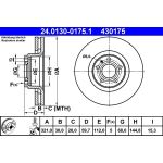 Bremsscheibe Vw S. A6 04 | 24.0130-0175.1