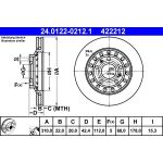 Bremsscheibe Vw T. Phaeton 3.0-6.0 4 Motion 02-16 | 24.0122-0212.1