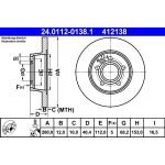 Bremsscheibe Vw T. T4 90-03 | 24.0112-0138.1