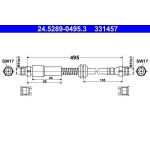 Bremsschlauch | 24.5289-0495.3