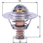 Gates Thermostat | OPEL Astra/Corsa 1.7 DTI 04 | TH22689G1