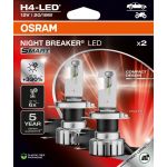 H4 NIGHT BREAKER LED SMART +330% StVZO-Konforme LED 2St. Osram | 64193DWNBSM-2HB