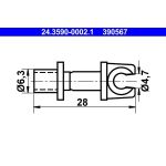 Halter, Bremsleitung | 24.3590-0002.1