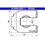 Halter, Bremsschlauch | 24.5004-0001.1