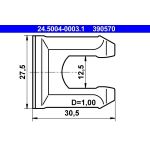 Halter, Bremsschlauch | 24.5004-0003.1