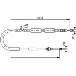 Handbremsseil li | MAZDA 3 03 | 1987482058