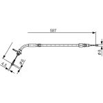 Handbremsseil li | MERCEDES A,B-Klasse | 1987477224